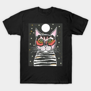MOON Cat Painting T-Shirt